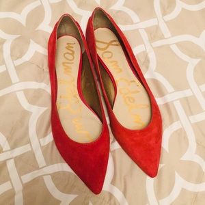 Flash SALE！Brand New Sam Edelman Red Suede Flats！